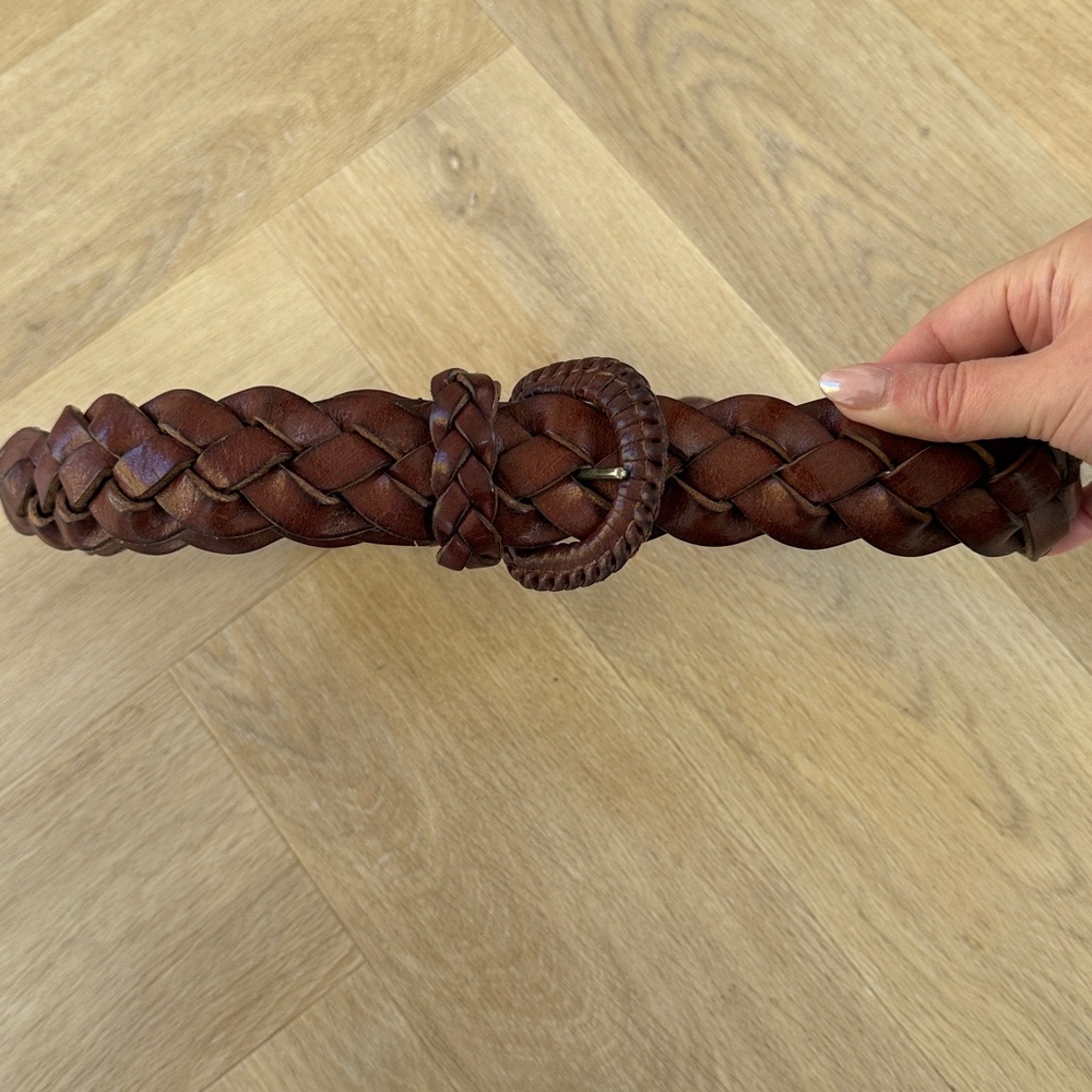 Vintage Braided Leather Belt